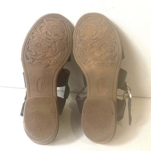 Sofft Womens 10 M Heel Sandals Faux Leather Black Comfort Casual Sling Back Open - Picture 11 of 11